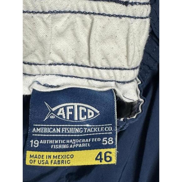 AFTCO Fishing Shorts Mens Size 46 Blue‎ Nylon Utility Cargo Pockets Outdoor - Picture 3 of 7